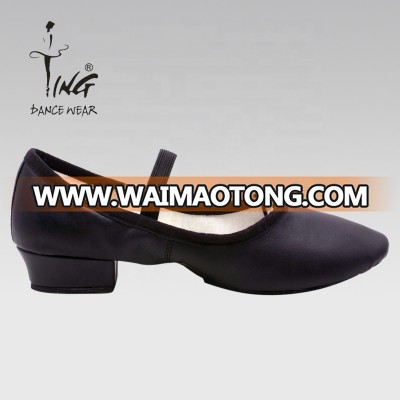 super leather teacher practice dancing shoes with elastic